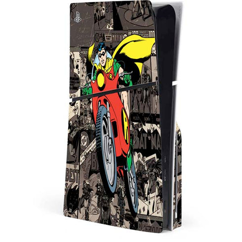 DC Comics Robin Vintage Action pose pattern PlayStation PS5 Skins