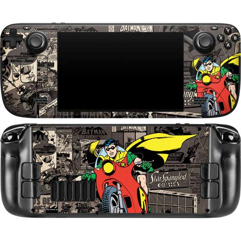 DC Comics Robin Vintage Action pose pattern Steam Deck Handheld Gaming Computer OLED Skin