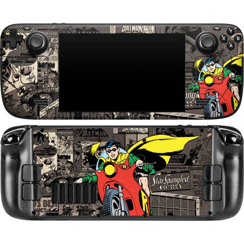 DC Comics Robin Vintage Action pose pattern Steam Deck Handheld Gaming Computer Skin