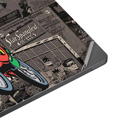 DC Comics Robin Vintage Action pose pattern Surface Laptop 7 15in Skin