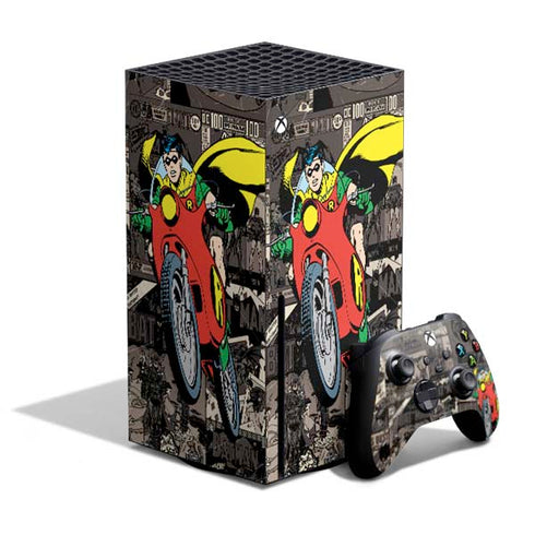 DC Comics Robin Vintage Action pose pattern Xbox Series X Skins
