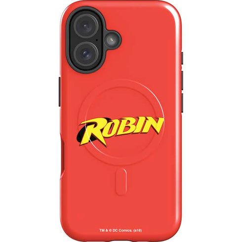 DC Comics Robin Official Logo iPhone 16 Plus Magsafe Impact Case