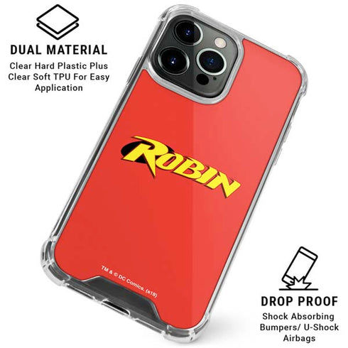 DC Comics Robin Official Logo iPhone 16 Pro Clear Case