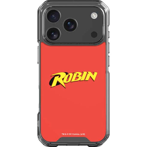 DC Comics Robin Official Logo iPhone 17 Pro Clear Case