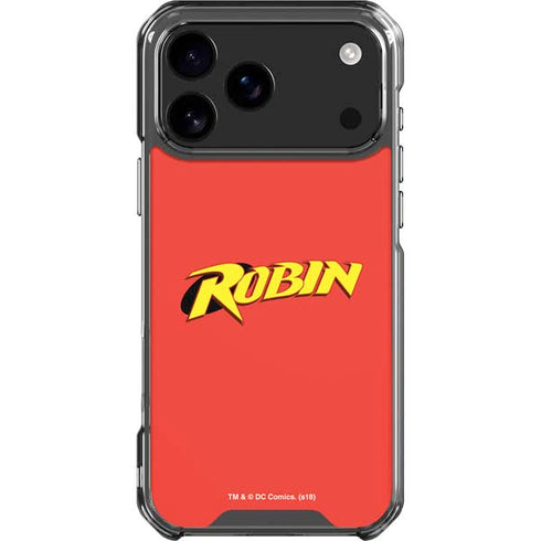 DC Comics Robin Official Logo iPhone 17 Pro Max Clear Case