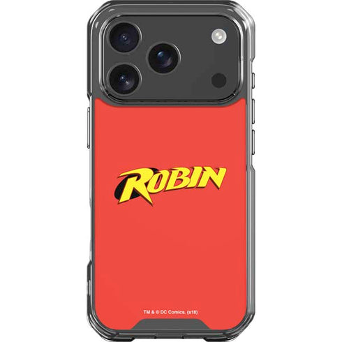 DC Comics Robin Official Logo iPhone 18 Pro Clear Case