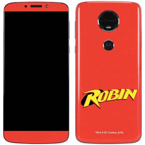 DC Comics Robin Official Logo Moto E5 Plus Skin