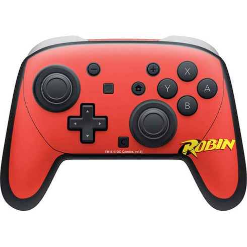 DC Comics Robin Official Logo Nintendo Switch 2 (2025) Pro Controller Skin