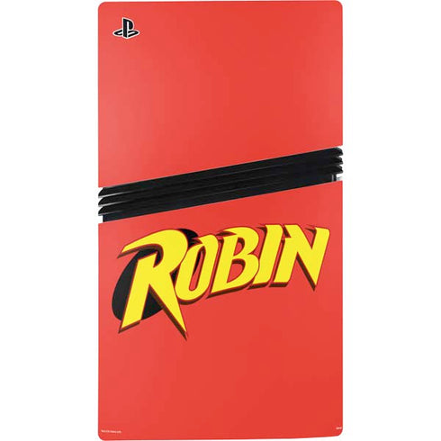 DC Comics Robin Official Logo PS5 Pro Console Skin