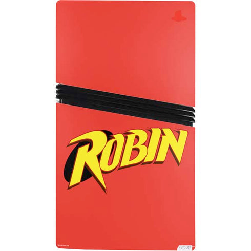 DC Comics Robin Official Logo PS5 Pro Console Skin