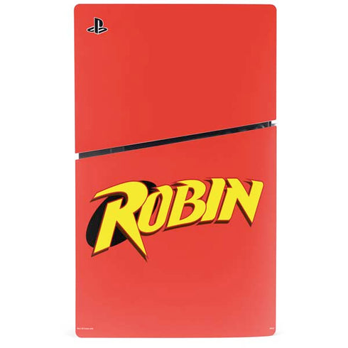 DC Comics Robin Official Logo PS5 Slim Digital Edition Console Skin