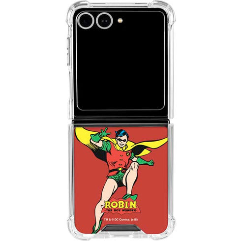 DC Comics Robin Classic Art Galaxy Z Flip7 Clear Case