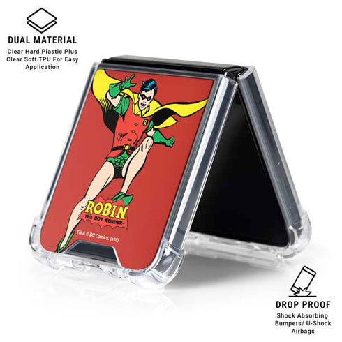 DC Comics Robin Classic Art Galaxy Z Flip7 Clear Case