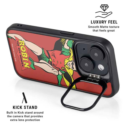 DC Comics Robin Classic Art iPhone 15 Kickstand Case