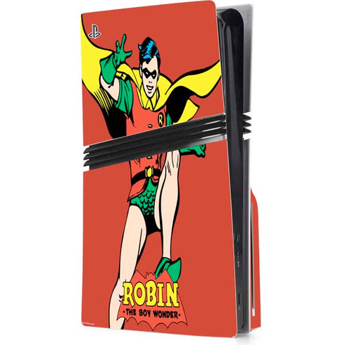 DC Comics Robin Classic Art PS5 Pro Disk Console Skin
