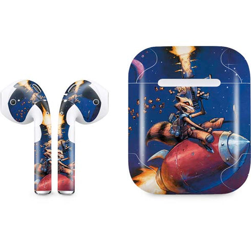 Marvel Rocket Raccoon Rocket Ride Apple AirPods Skin