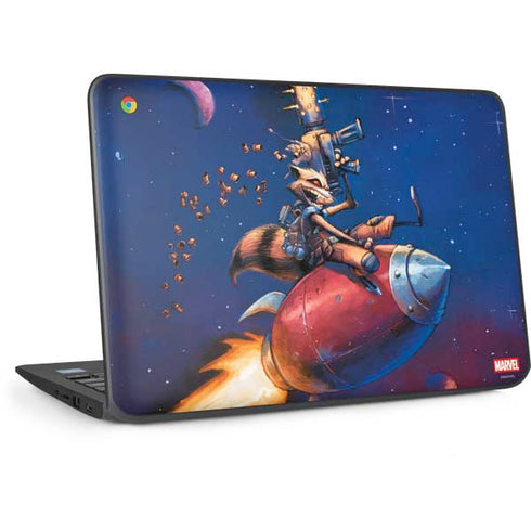 Marvel Rocket Raccoon Rocket Ride HP Chromebook Skin