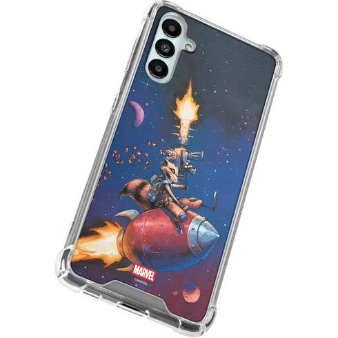 Marvel Rocket Raccoon Rocket Ride Galaxy A14 5G Clear Case