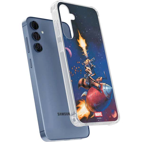 Marvel Rocket Raccoon Rocket Ride Galaxy A35 5G Clear Case