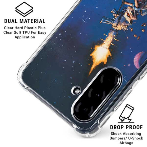 Marvel Rocket Raccoon Rocket Ride Galaxy A36 5G Clear Case
