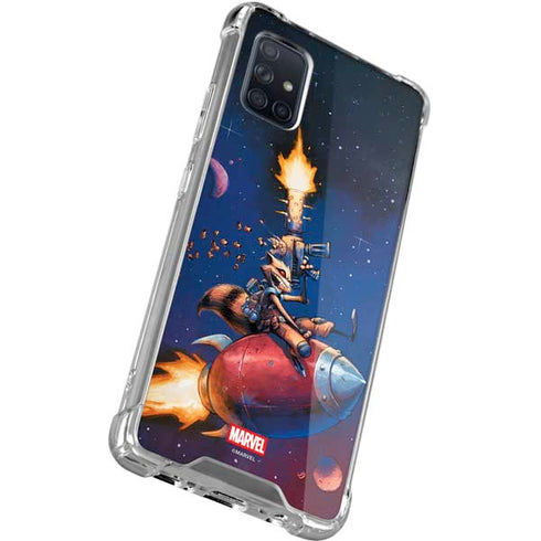 Marvel Rocket Raccoon Rocket Ride Galaxy A51 5G Clear Case