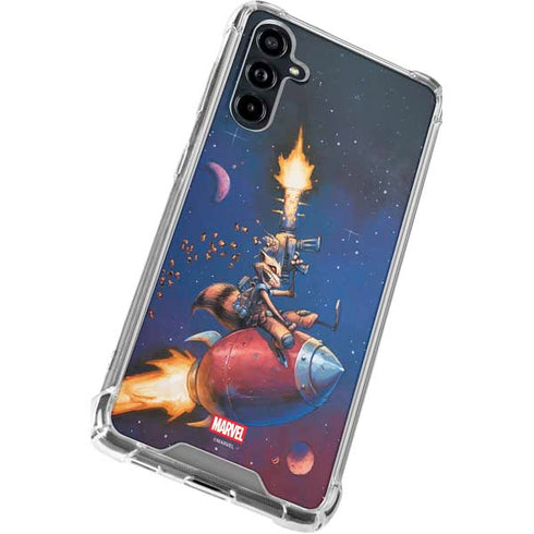 Marvel Rocket Raccoon Rocket Ride Galaxy A54 5G Clear Case