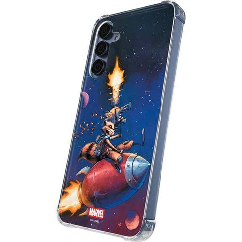 Marvel Rocket Raccoon Rocket Ride Galaxy A55 5G Clear Case