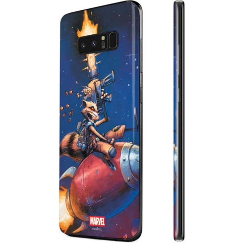 Marvel Rocket Raccoon Rocket Ride Galaxy Note 8 Skin