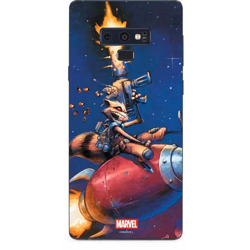 Marvel Rocket Raccoon Rocket Ride Galaxy Note 9 Skin