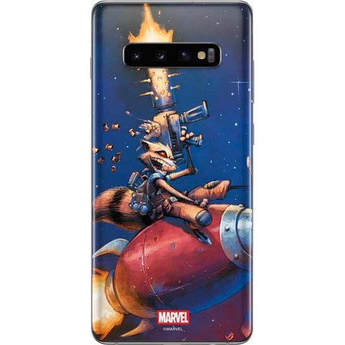 Marvel Rocket Raccoon Rocket Ride Galaxy S10 Plus Skin