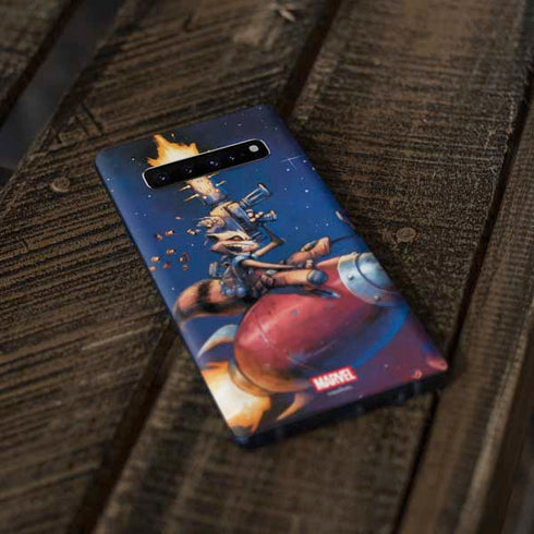 Marvel Rocket Raccoon Rocket Ride Galaxy S10 Plus Skin