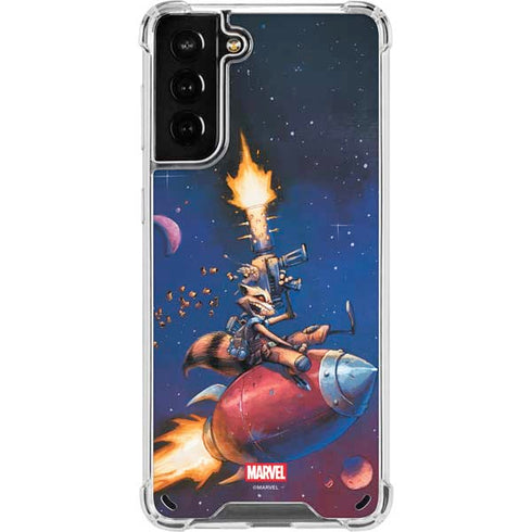 Marvel Rocket Raccoon Rocket Ride Galaxy S21 Plus 5G Clear Case