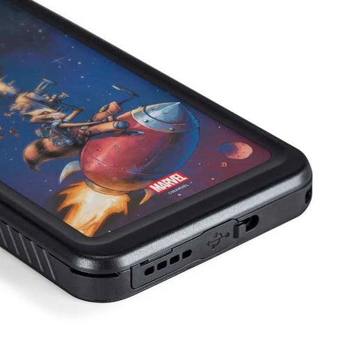 Marvel Rocket Raccoon Rocket Ride Galaxy S23 Plus Waterproof Case