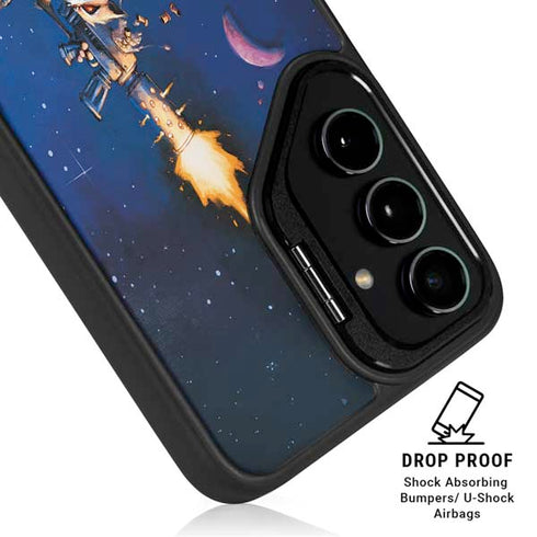 Marvel Rocket Raccoon Rocket Ride Galaxy S25 Kickstand Case
