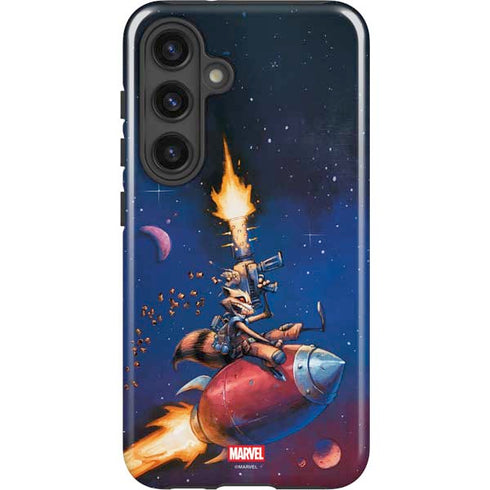 Marvel Rocket Raccoon Rocket Ride Galaxy S25 Plus Impact Case
