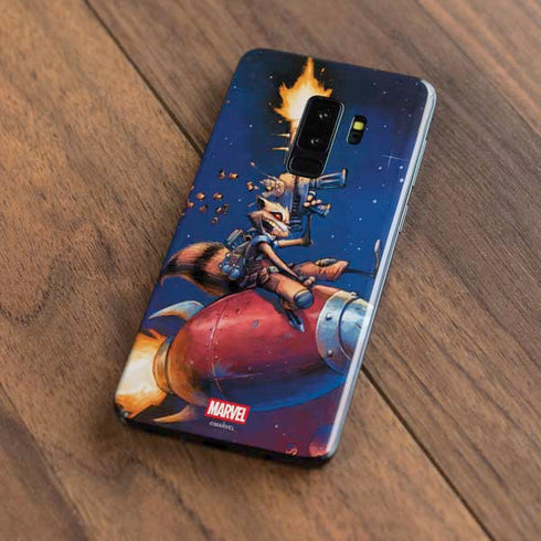Marvel Rocket Raccoon Rocket Ride Galaxy S9 Plus Skin