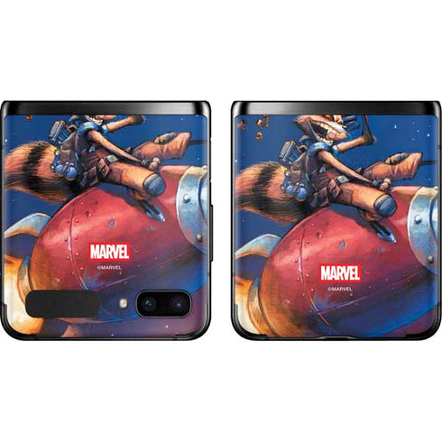 Marvel Rocket Raccoon Rocket Ride Galaxy Z Flip Skin