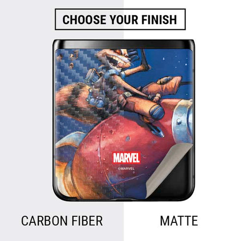 Marvel Rocket Raccoon Rocket Ride Galaxy Z Flip Skin