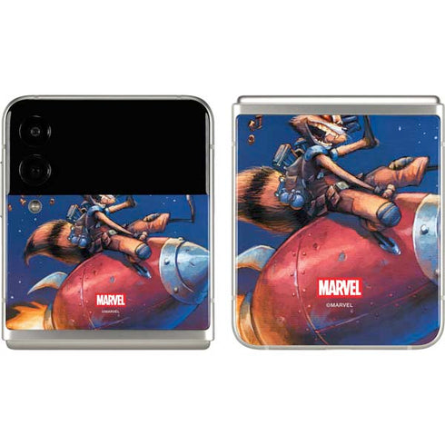 Marvel Rocket Raccoon Rocket Ride Galaxy Z Flip3 5G Skin
