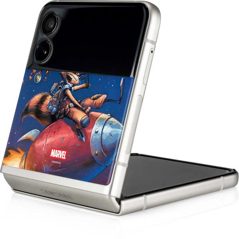 Marvel Rocket Raccoon Rocket Ride Galaxy Z Flip3 5G Skin