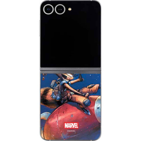 Marvel Rocket Raccoon Rocket Ride Galaxy Z Flip6 Skin