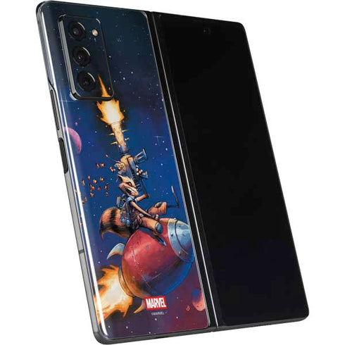 Marvel Rocket Raccoon Rocket Ride Galaxy Z Fold2 5G Skin