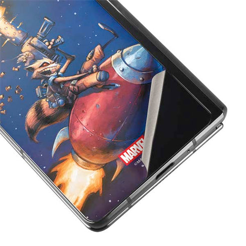 Marvel Rocket Raccoon Rocket Ride Galaxy Z Fold2 5G Skin