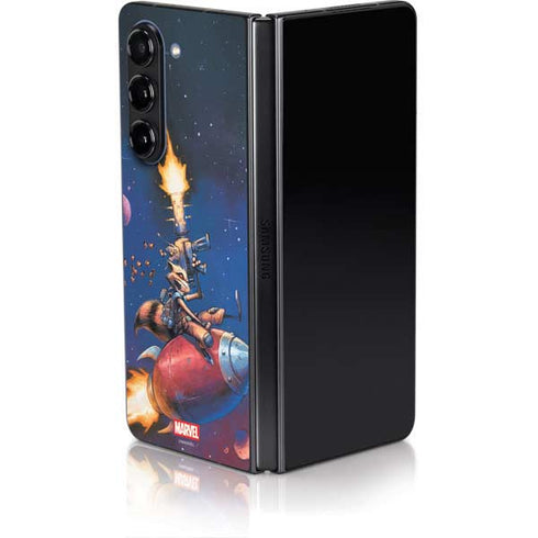 Marvel Rocket Raccoon Rocket Ride Galaxy Z Fold5 5G Skin