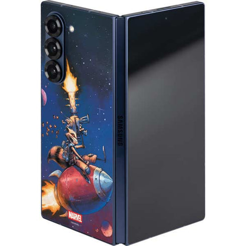 Marvel Rocket Raccoon Rocket Ride Galaxy Z Fold6 Skin
