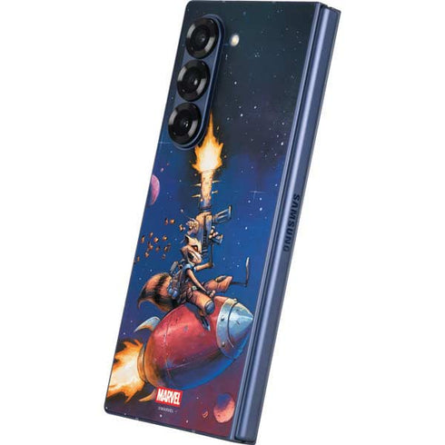 Marvel Rocket Raccoon Rocket Ride Galaxy Z Fold6 Skin