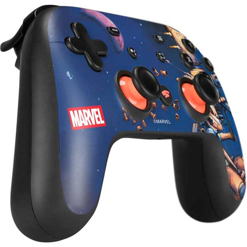Marvel Rocket Raccoon Rocket Ride Google Stadia Controller Skin
