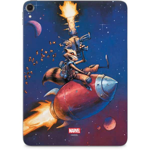 Marvel Rocket Raccoon Rocket Ride Apple iPad Pro Skin