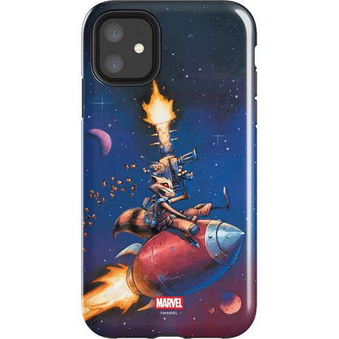 Marvel Rocket Raccoon Rocket Ride iPhone 11 Impact Case
