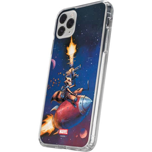 Marvel Rocket Raccoon Rocket Ride iPhone 11 Pro Clear Case